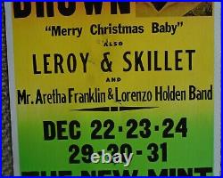 ORIGINALBLUES CONCERT POSTER-CHARLES BROWN-MERRY CHRISTMAS BABY-NEW MINT-LA-80s