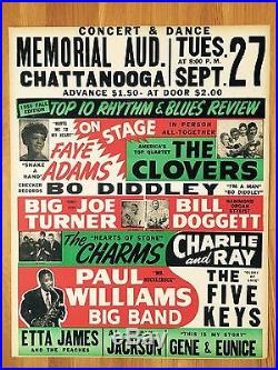 ORIGINAL 1955 BO DIDDLEY BOXING STYLE CONCERT POSTER