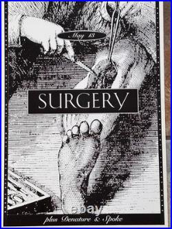 ORIGINAL 90s SURGERY CONCERT POSTER Figurehead Presents Orlando Underground