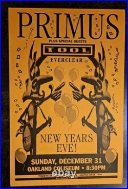 Orig. Primus TOOL New Year's Eve Promo Concert Poster Framed Oakland 1995! NOS