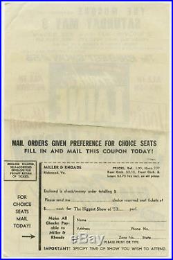 Original 1953 ELLA FITZGERALD LOUIS JORDAN Concert Handbill / Flyer WOW
