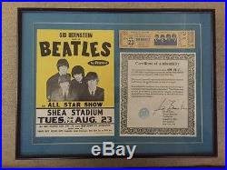Original 1966 Beatles Concert Ticket and Poster
