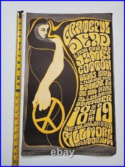 Original 1966 Grateful Dead Fillmore Auditorium Concert Poster by Bill Graham #2