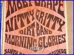 Original 1968 Moby Grape Santa Rosa Fairgrounds Concert Poster, Mod Russian