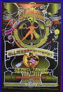 Original 1971 Allman Brothers Hot Tuna Bill Graham Concert Poster BG-268