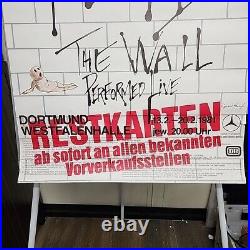 Original 1981 PINK FLOYD THE WALL CONCERT POSTER Dortmund, Germany #1a2