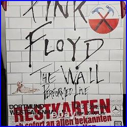 Original 1981 PINK FLOYD THE WALL CONCERT POSTER Dortmund, Germany #1a2