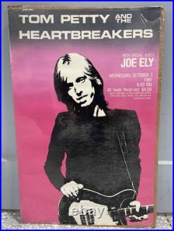 Original 1981 Tom Petty & The Heartbreakers Concert Poster with Joe Ely