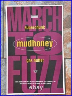 Original 1996 Mudhoney / Gas Huffer Concert Poster Orlando Promoter Copy
