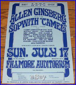 Original ALLEN GINSBERG 1966 FILLMORE Concert Poster Wes Wilson
