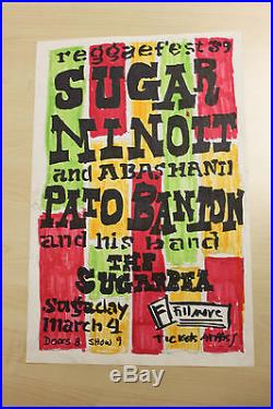 Original Artwork for Bill Graham Fillmore Concert Poster one of a kind