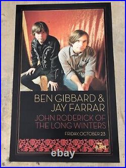 Original BEN GIBBARD & JAY FARRAR at the El Rey Vinyl Concert Poster 35x55