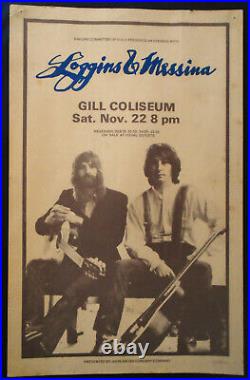 Original- Board Concert Poster Loggins & Messina-gill Coliseum-oregon-12-22-1975