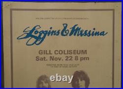 Original- Board Concert Poster Loggins & Messina-gill Coliseum-oregon-12-22-1975