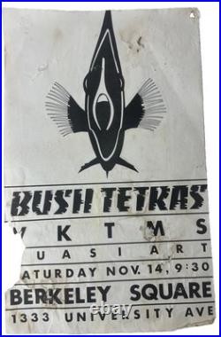 Original Bush Tetras Berkeley Square 1981 Concert Poster VKTMS Quasi Art Punk