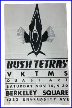 Original Bush Tetras Berkeley Square 1981 Concert Poster VKTMS Quasi Art Punk