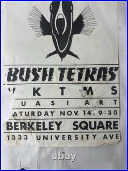 Original Bush Tetras Berkeley Square 1981 Concert Poster VKTMS Quasi Art Punk