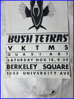 Original Bush Tetras Berkeley Square 1981 Concert Poster VKTMS Quasi Art Punk