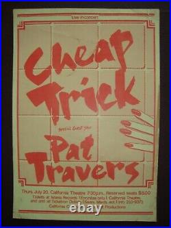 Original Cheap Trick 1979 San Diego Concert Poster