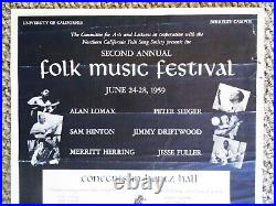 Original Concert Poster-2nd Annual Berkeley Folk Music Festival-seeger++/1959