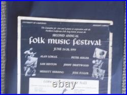 Original Concert Poster 6/28/1959-berkeley Folk Festival-peter Seeger Alan Lomax