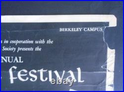 Original Concert Poster 6/28/1959-berkeley Folk Festival-peter Seeger Alan Lomax