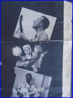 Original Concert Poster 6/28/1959-berkeley Folk Festival-peter Seeger Alan Lomax