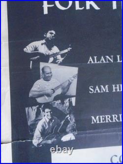 Original Concert Poster 6/28/1959-berkeley Folk Festival-peter Seeger Alan Lomax