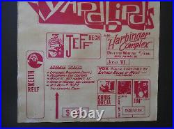 Original Concert Poster Yardbirds Carousel/rollarena Aor2.293 Jimmy Page 8-25-67