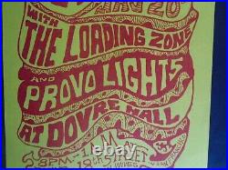 Original Concert Poster-dance-5-20-1967 The Loading Zone-provo Lights-dovre Hall