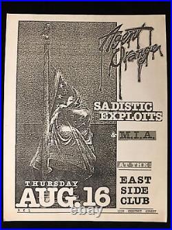 Original Concert Poster/flyer-agent Orange-sadistic Exploits-m. I. A. Philly 1984
