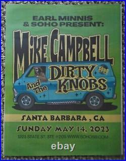 Original Concert Poster-mike Campbell And The Dirty Knobs-soho Bar-santa Barbara