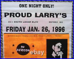 Original Concert Poster-warren Zevon-proud Larry's-miss. Fluorescent. Ink-1-26-96