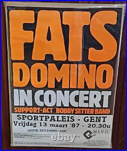 Original Fats Domino Concert Poster 1987