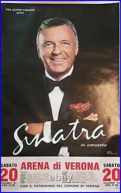 Original Frank Sinatra Arena Di Verona 1987 Concert Poster 39x26 Very Rare