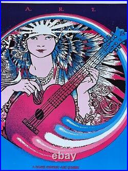 Original Jerry Garcia Concert Poster 1989 Gift Center San Francisco Rick Griffin