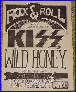 Original KISS Coventry Concert Poster 1973 Gene Simmons Ace Frehley Aucoin