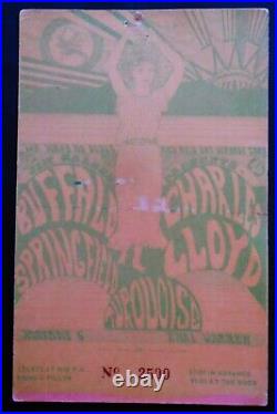 Original Large Concert Ticket/poster-buffalo Springfield Charles Lloyd-1-6-1967