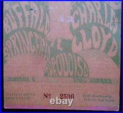 Original Large Concert Ticket/poster-buffalo Springfield Charles Lloyd-1-6-1967