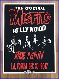 Original MISFITS Los Angeles official SOLD OUT concert poster 12/30/17 danzig
