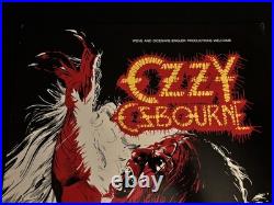 Original Ozzy Osbourne 1983 Bark At The Moon Concert Tour Poster-motley Crue