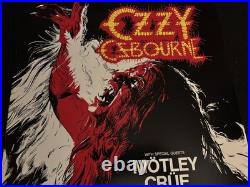 Original Ozzy Osbourne 1983 Bark At The Moon Concert Tour Poster-motley Crue