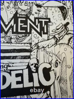 Original Parliament Funkadelic Concert Poster Von Braun Civic Center-Late 70's