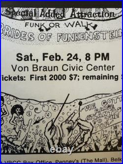 Original Parliament Funkadelic Concert Poster Von Braun Civic Center-Late 70's