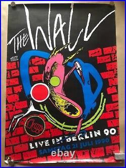 Original Poster Pink Floyd Concert The Wall 21 July 1990 Live In Berlin Samstag