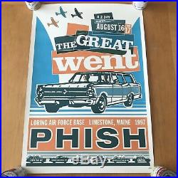 Original Print Phish The Great Went Event Concert Poster 1997 Modern Dog