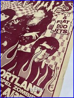 Original THE CRAMPS Moore Theatre Seattle 1990 Concert Poster Flyer Punk Rare