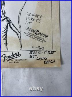 Original TSOL Screaming Sirens Fender's Ballroom 1984 Jeff Conly Concert Poster