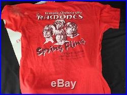 Original Vintage 1986 Ramones Tour Temple University Concert T-Shirt & Poster