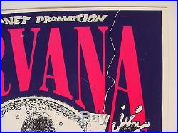 Original Vintage 1992 Nirvana Nevermind Australian Sub Pop Promo Concert Poster